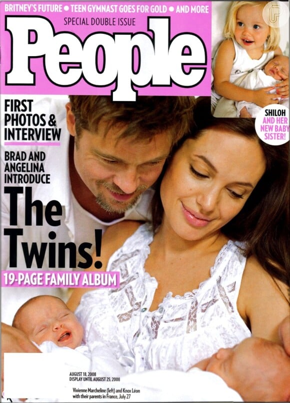 Em 2008, Angelina Jolie e Brad Pitt se tornaram pais dos gêmeos Knox-Lénon e Vivienne