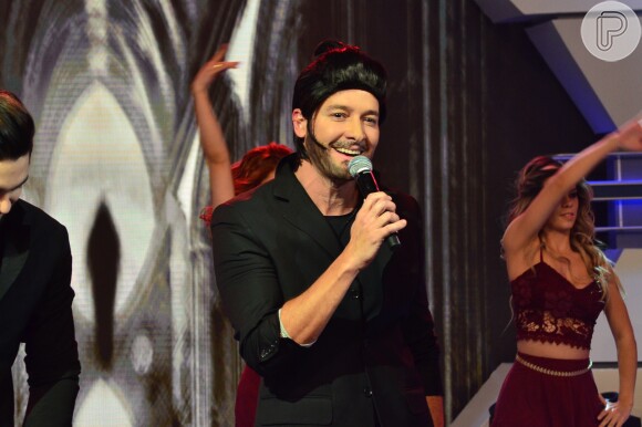 Rodrio Faro se caracterizou de Luan Santana no quadro 'Dança Gatinho'