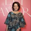 Denise Fraga posa na festa de lançamento da novela 'A Lei do Amor'