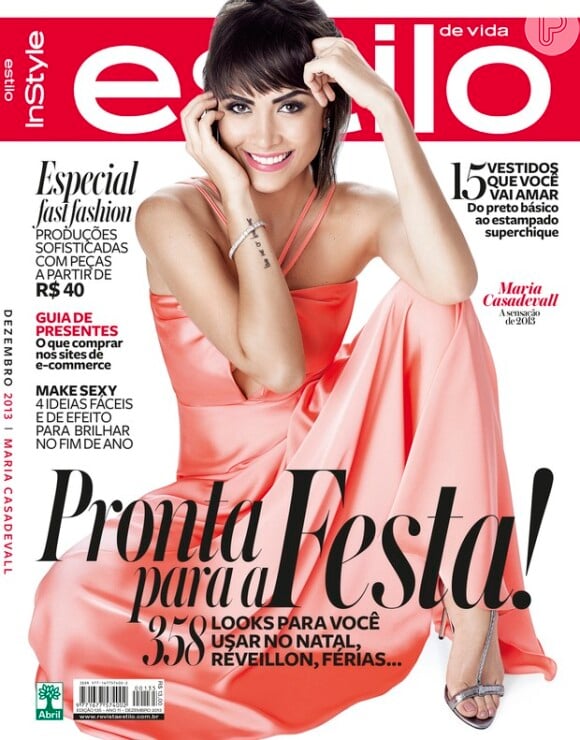 Maria Casadevall é a capa da edição de dezembro da revista 'Estilo', em 13 de dezembro de 2013
