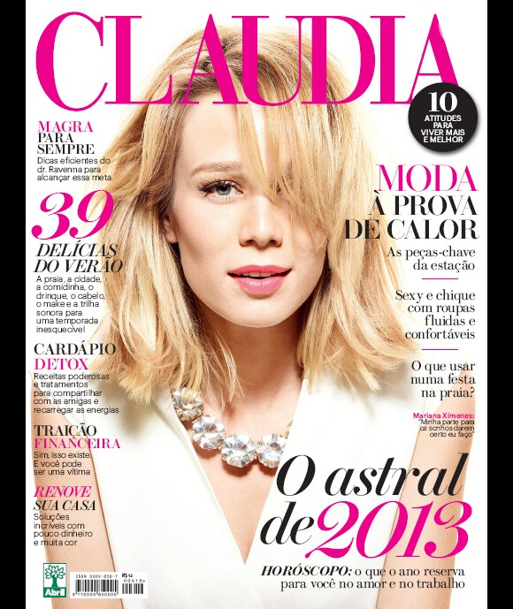 Mariana Ximenes é capa da revista 'Claudia', de janeiro de 2013