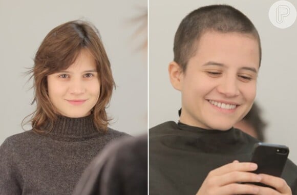 Bianca Comparato raspou os cabelos para fazer a personagem Carol em 'Sessão de Terapia'