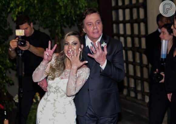 Fábio Jr. e Fernanda Pascucci brincaram com o número de vezes que o cantor se casou
