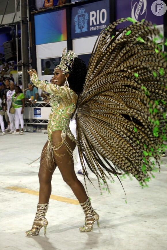 Cris Vianna foi rainha de bateria da Imperatriz Leopoldinense no Carnaval de 2013