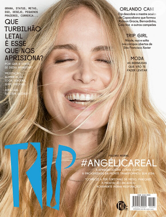 Angélica, capa da revista 'Trip', contou que recorreu à meditação para lidar com os traumas após acidente de avião com a família