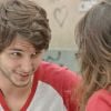 Luiza (Bárbara Maia) beija Lucas (Bruno Guedes), no capítulo que vai ao ar na quinta-feira, dia 08 de dezembro de 2016, na novela 'Malhação: Pro Dia Nascer Feliz'