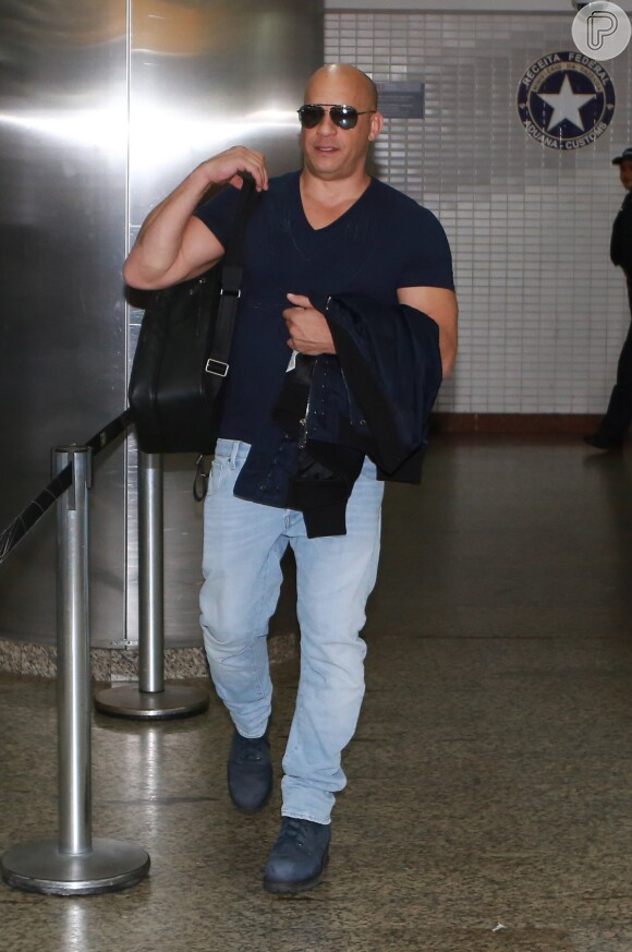 Vin Diesel chegou em São Paulo na terça-feira, 29 de novembro de 2016