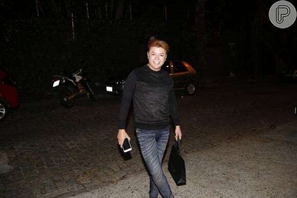 David Brazil na festa de aniversário de 43 anos de Angélica, na casa da apresentadora, no Rio, nesta quarta-feira, 30 de novembro de 2016