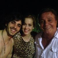 Sophia Abrahão e Fiuk curtem noite com o pai da cantor, Fábio Jr.: 'Altos papos'