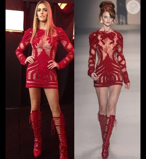 Fernanda Lima já usou um vestido do estilista brasileiro Samuel Cirnansck no programa 'Amor & Sexo', em novembro de 2013