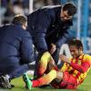Neymar sofre lesão do tornozelo direito no jogo do Barcelona contra o Getafe, que terminou 2 a 0 para o clube catalão, em 16 de janeiro de 2014