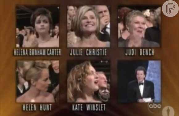 Em 1998, Helen Hunt levou a estatueta de Melhor Atriz pelo filme 'Melhor é Impossível', mas Kate Winslet esperava sair vencedora. Isto porque ela concorria com 'Titanic', que levou 11 Oscars na edição do prêmio. A expressão da atriz no telão demonstrou bem a surpresa com a derrota