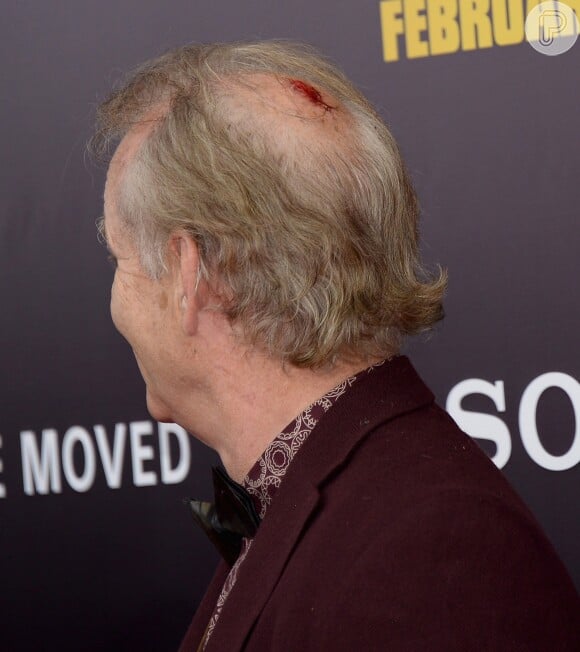 Bill Murray foi com a cabeça sangrando em evento de cinema realizado nesta terça-feira (04 de fevereiro de 2014)