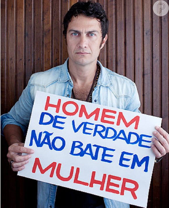 Gabriel Braga Nunes em campanha ao combate à violência contra a mulher