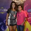 Thammy Miranda e a namorada, Andressa Ferreira, na gravação do primeiro DVD de Anitta, no HSBC Arena, na Barra da Tijuca, Zona Oeste do Rio, em 15 de fevereiro de 2014
