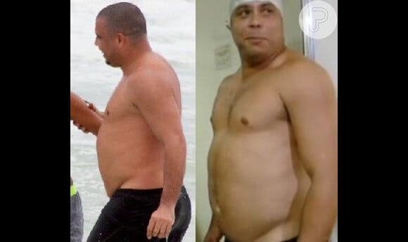 Ronaldo em 2014 (à esquerda), e em 2012 (à direita). O empresário voltou ao peso de antes do 'Medida Certa', do 'Fantástico', em 2012