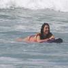 Daniele Suzuki curtiu a quinta-feira, 20 de fevereiro de 2014, na praia da Macumba, no Rio