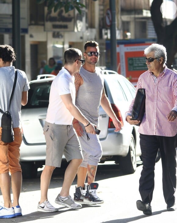 Ricky Martin grava o clipe da música 'Vida', trilha sonora da Copa do Mundo de 2014, no Rio de Janeiro, em 11 de março de 2014