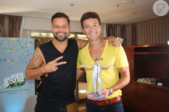 Ricky Martin foi entrevistado por Rodrigo Faro a tarde desta terça-feira, 11 de março de 2014
