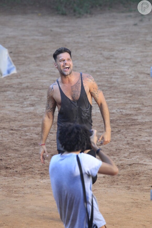 Ricky Martin esteve no Mirante do Leblon, na Zona Sul do Rio de Janeiro, nesta terça-feira, 11 de março de 2014