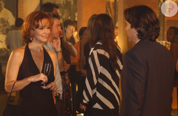 Julia Lemmertz com Alexandre Borges na novela 'Celebridade' (2003)
