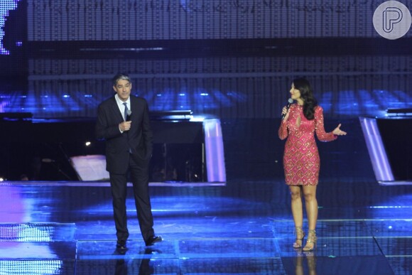 William Bonner e Patrícia Poeta apresentam nova programação da Globo na festa 'Vem aí' da Globo