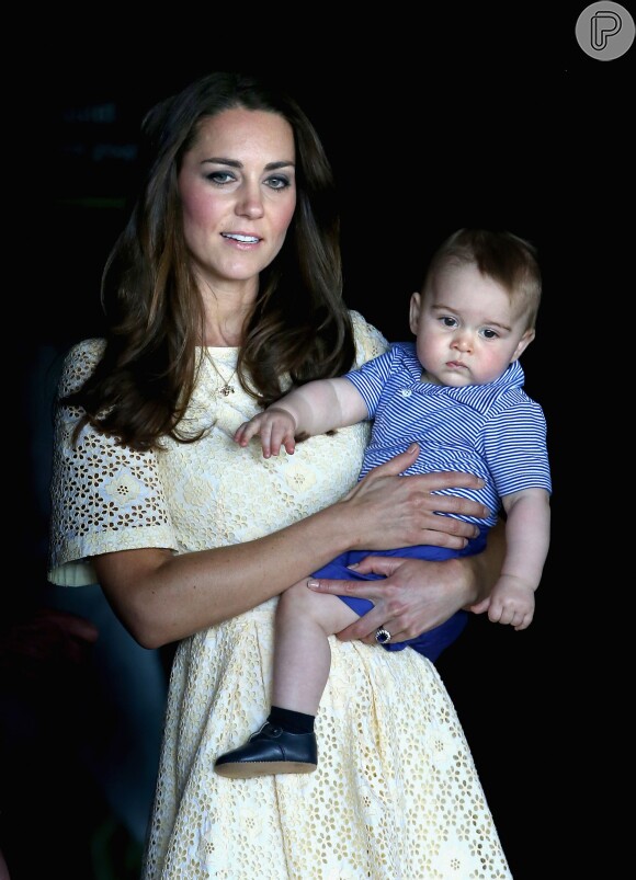 Kate Middleton afirmou que o filho, príncipe George engordou durante viagem à Austrália