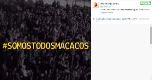 Bruna Marquezine aderiu ao movimento sugerido por Neymar e postou uma mensagem através de um vídeo (postado anteriormente pelo ex-namorado)