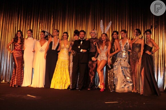 Famosos participam do Baile de Carnaval da Vogue em 24 de janeiro de 2013