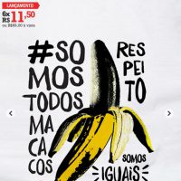Camisetas 'Somos todos macacos', lançadas por Luciano Huck, rendem R$ 20 mil