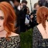 Kristen Stewart adora mudar a cor dos cabelos e os penteados. Com este look a atriz apostou em uma trança espinha de peixe com franja solta