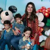 Isabella Fiorentino leva os filhos trigêmeos ao espetáculo 'Disney On Ice'