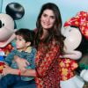 Isabella Fiorentino leva os filhos trigêmeos ao espetáculo 'Disney On Ice', em São Paulo