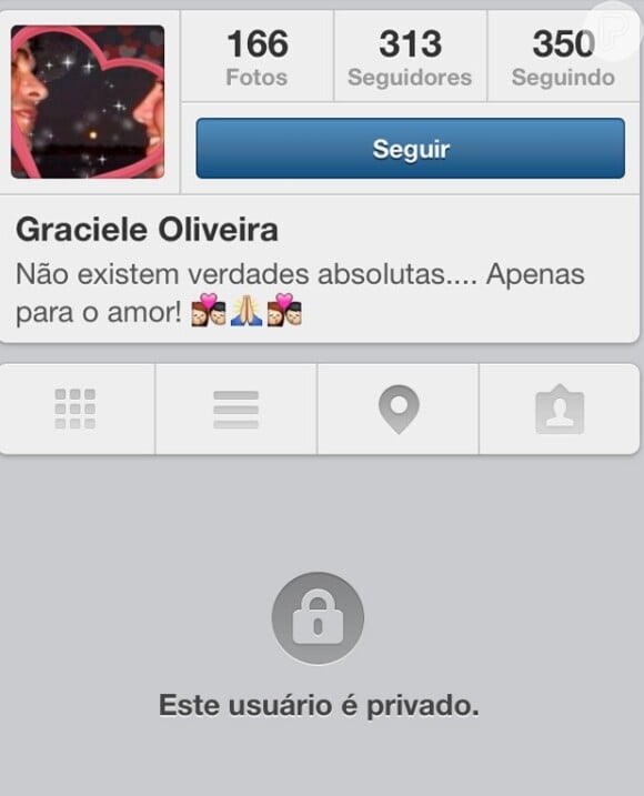 Graciele Lacerda publicou foto romântica com Zezé Di Camargo em seu perfil no Instagram, que à época ainda era público; após o namoro ter sido revelado, jornalista mudou o status da sua conta para privado