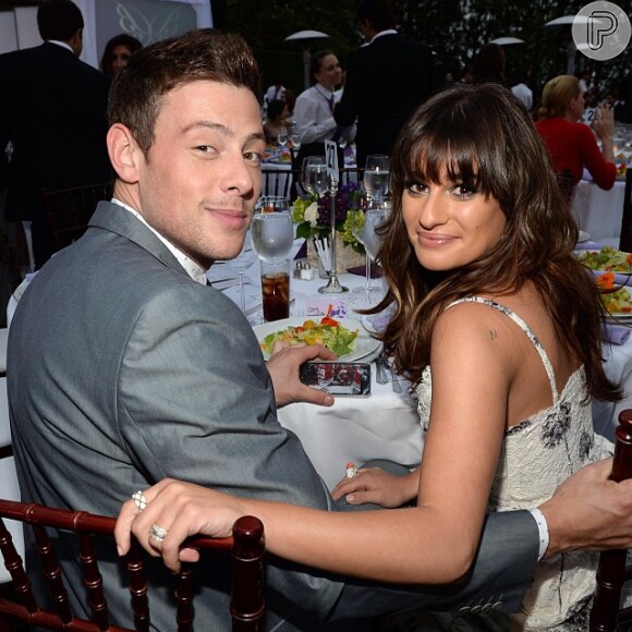 Lea Michele namorava o ator Cory Monteith, que interpretava Finn Hudson, seu par romântico na série 'Glee'