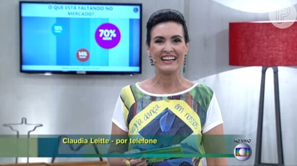 Claudia Leitte conversou com Fátima Bernardes por telefone
