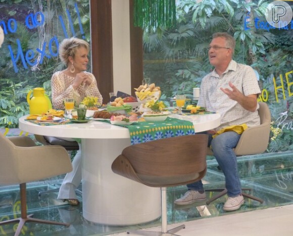 Pedro Bial conversa com Ana Maria Braga, no 'Mais Você', sobre a abertura da Copa do Mundo