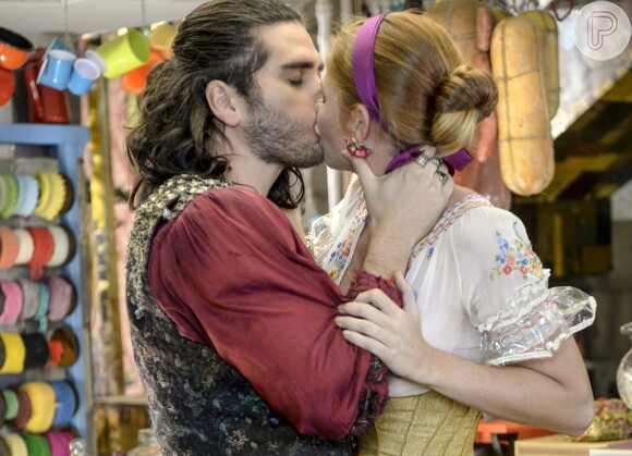 Viramundo (Gabriel Sater) e Milita (Cintia Dicker) eram namorados em 'Meu Pedacinho de Chão'