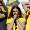 Bruna Marquezine esteve no estádio Mineirão para assistir ao jogo da Seleção Brasileira contra o Chile