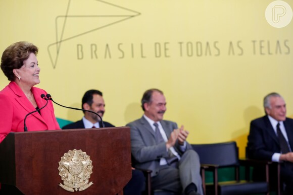 A presidente Dilma Rousseff destacou a sanção da nova Lei Audiovisual, enquanto falava sobre o novo projeto
