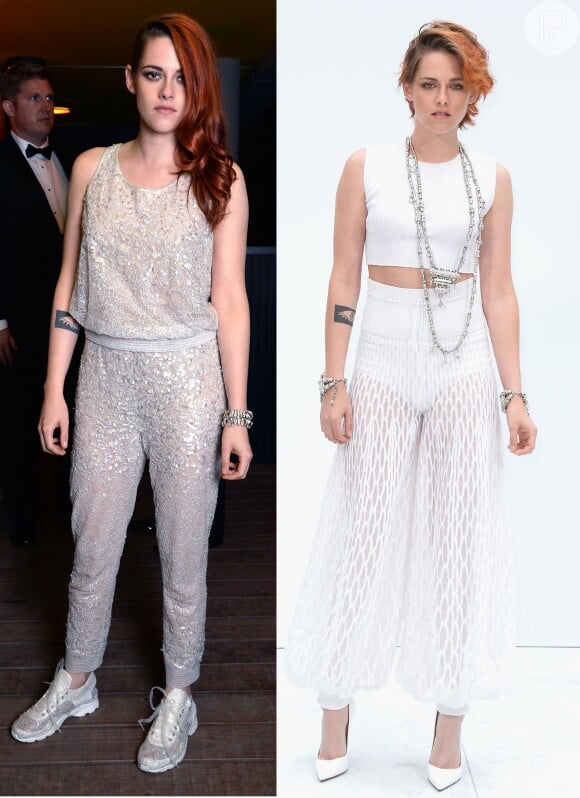 Kristen Stewart cortou os cabelos no estilo Joãozinho e exibiu o novo visual durante desfile da Chanel