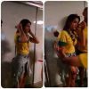 Bruna Marquezine chora ao presenciar o namorado Neymar ser retirado de maca do estádio do Castelão, em Fortaleza