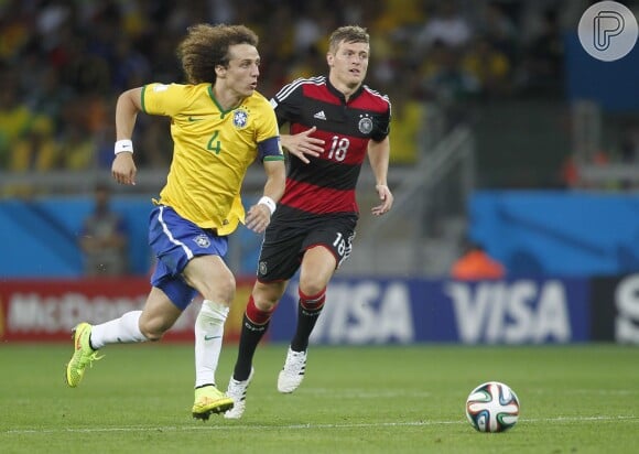 David Luiz durante o jogo com a Alemanha que terminou em 7 a 1 no estádio do Mineirão, em Belo Horizonte, nesta terça-feira, 8 de julho de 2014
