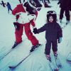 Adriane Galisteu contou que Vittorio teve sua primeira aula de esqui