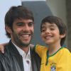 O jogador Kaká é  pai de Luca, de 5 anos. As semelhanças deixam claro sobre a influência da genética do craque
