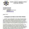 Comunicado da polícia do Condado de Marin confirma morte de Robin Williams