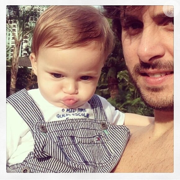 Olha que beicinho mais fofo do Rafael, filho caçula de Claudia Leitte com o empresário Marcio Pedreira