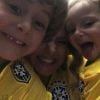 A farra foi boa entre Claudia Leitte e os filhos durante a Copa do Mundo