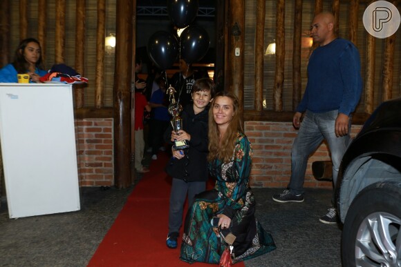 Carolina Dieckmann comemora aniversário do caçula, José, em festa no Rio de Janeiro, em 14 de agosto de 2014