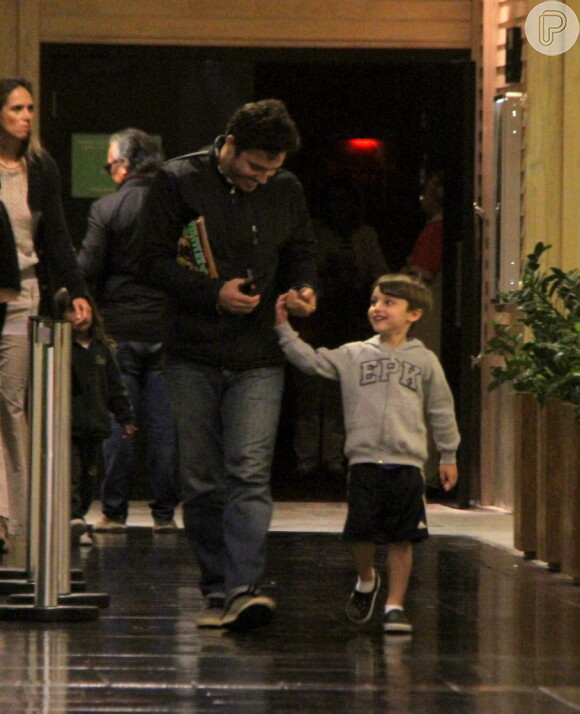 Gabriel, de 5 anos, é filho de Thiago Rodrigues com a jornalista Cristiane Dias
